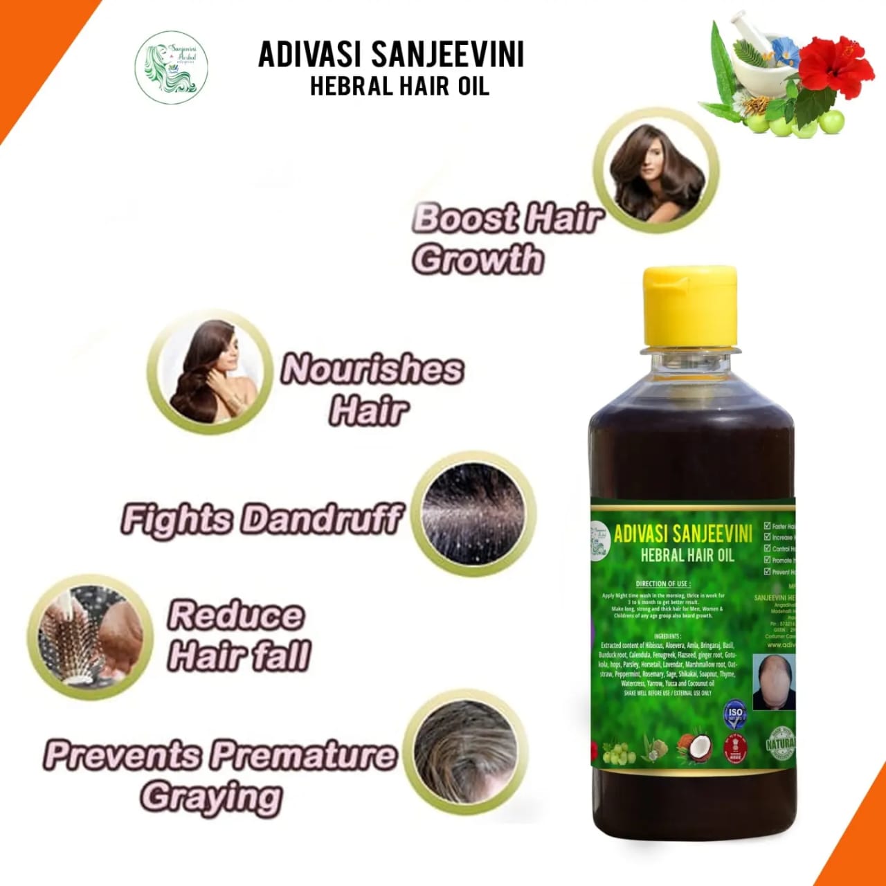 Adivasi Sanjeevini Hakki pikki Herbal Hair Oil – Sanjeevini Herbal ...